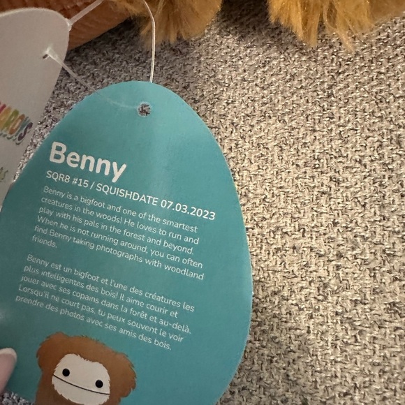 🇺🇸 NWT 8" BENNY BIGFOOT SQUISHAROYS SQUISHMALLOW - Picture 11 of 11